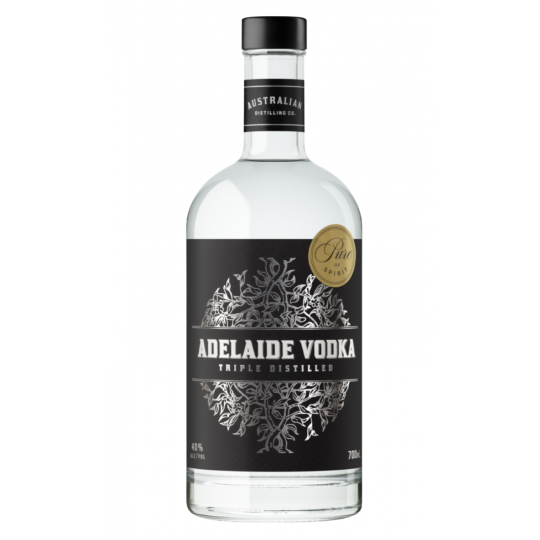 Australian Distilling Co Vodka by Paramount in 700mL glass bottle, clear liquid with minimalist label design.