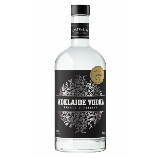Australian Distilling Co Vodka by Paramount in 700mL glass bottle, clear liquid with minimalist label design.