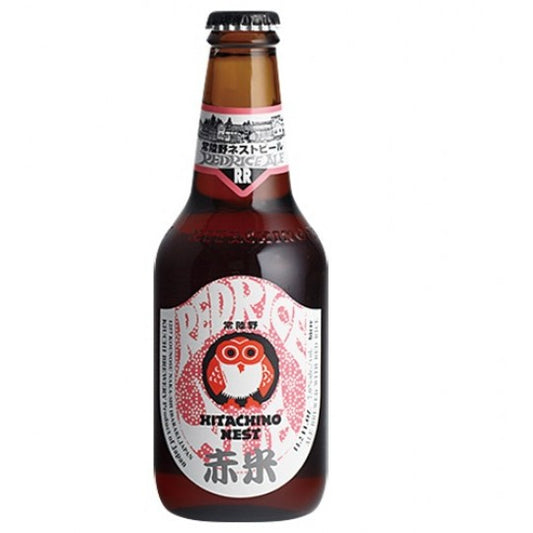 Bottle of Hitachino Nest Dai Dai IPA flavored vodka by Paramount, 330ml, with vibrant label design and clear glass bottle.