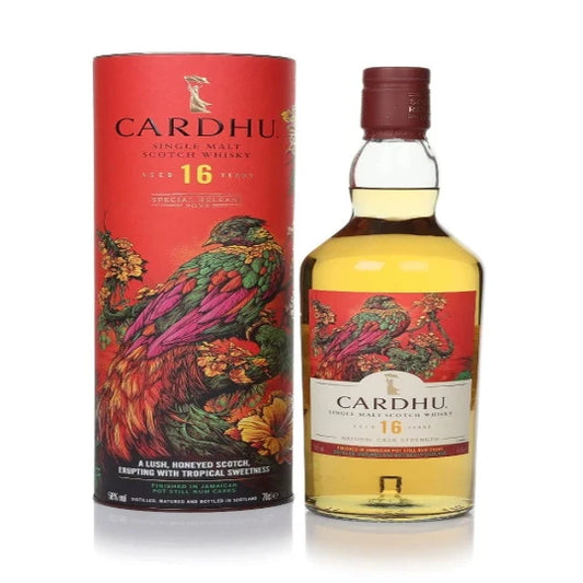 Cardhu 16 Year Old Special Release 2022 single malt Scotch whisky bottle by Paramount, featuring a sleek label and distinctive packaging.