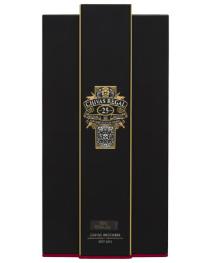 Paramount Chivas Regal 25 Year Old Blended Malt Scotch Whisky bottle with label, 700mL, on a neutral background.