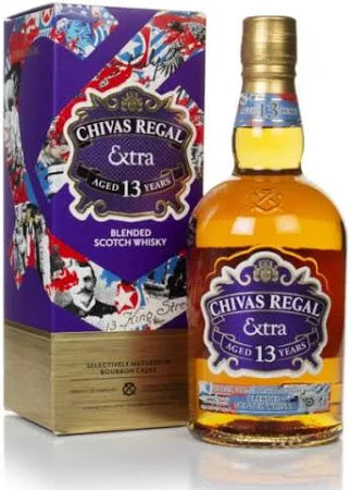 Paramount Chivas Regal Extra 13 Year Old Whisky 700mL bottle with elegant label and dark amber liquid inside.