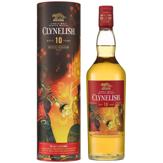 Clynelish 10 Year Old Special & Rare Whisky by Paramount in a 700ml bottle, featuring a dark amber liquid and classic whisky label.