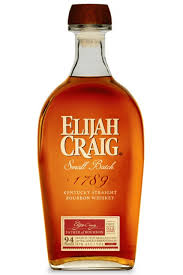 Paramount Elijah Craig Small Batch Bourbon whiskey bottle, 700ml, with label and amber-colored liquid visible.
