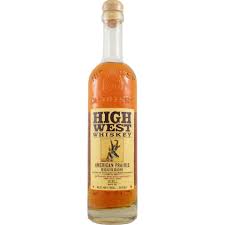 Paramount High West American Prairie Bourbon whisky bottle, 700ml with label and amber liquid inside.