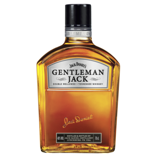 Paramount Jack Daniel's Gentleman Jack Tennessee Whiskey 700ml bottle with clear label and distinctive black and silver packaging.