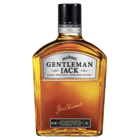 Paramount Jack Daniel's Gentleman Jack Tennessee Whiskey 700ml bottle with clear label and distinctive black and silver packaging.