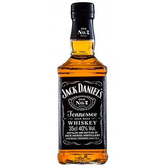 Paramount Jack Daniels Tennessee Whiskey bottle, 350ml, featuring iconic label and classic glass bottle.