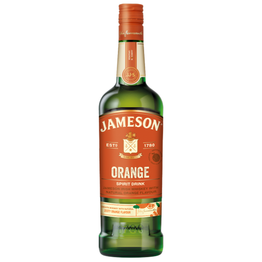 Jameson Orange Irish Whiskey 700ml bottle from Paramount, featuring orange-infused Irish whisky with a distinctive label.