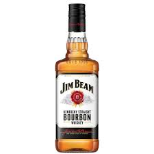 Paramount Jim Beam White Bourbon whiskey bottle, 1.125 liters, with white label and classic glass bottle design.