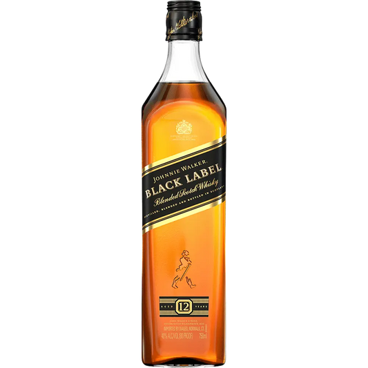 Johnnie Walker Black Label blended Scotch whisky bottle, 700ml, with distinctive label and packaging visible.