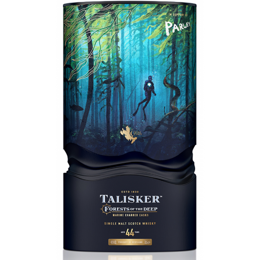 Bottle of Paramount Talisker 44 Year Old Whisky in a clear glass bottle with a dark label, 700ml size.