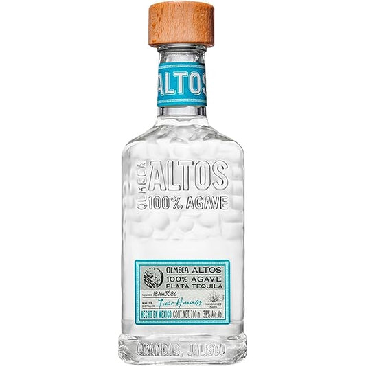 Paramount El Tarasco Charanda Plata White Rum 700ml bottle with clear glass and white label on a wooden surface.