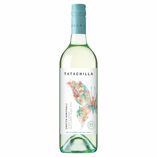 Paramount Tatachilla White Admiral Sauvignon Blanc 750ml bottle of white wine with a white label and gold accents.