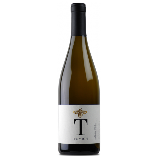 Tomich Wines Icons of Woodside Chardonnay Q96 white wine bottle by Paramount, 750ml, with label details visible.