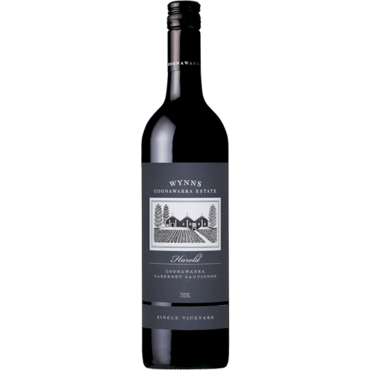 Bottle of Wynns Harold Cabernet Sauvignon wine by Paramount, 750ml, featuring a dark glass bottle with a label and cork top.