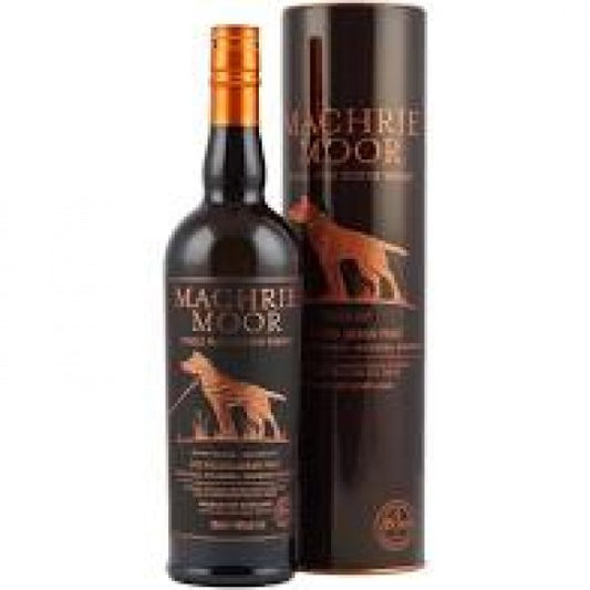 Arran Machrie Moor Island Single Malt Scotch Whisky 700ml bottle from The Spirits Company, featuring a dark amber liquid inside.