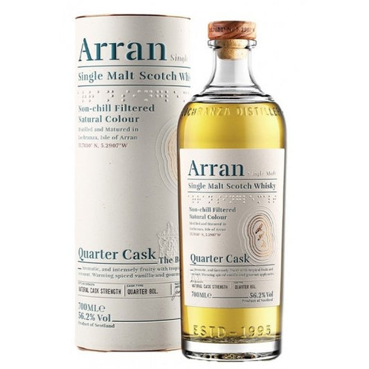 Arran Quarter Cask The Bothy Island Single Malt Scotch Whisky 700ml bottle with label and packaging visible.